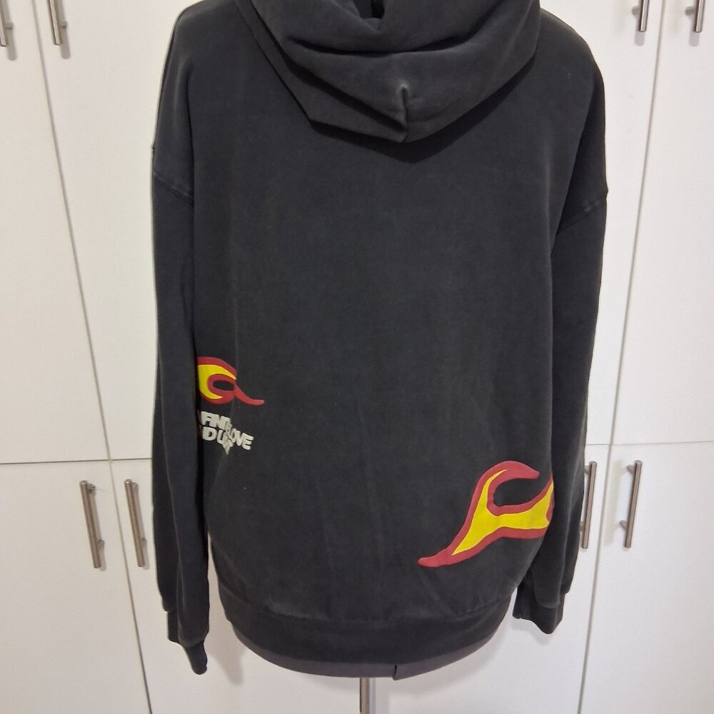 "Where Dreams Become Reality" Flames Hoodie Sweatshirt UNISEX LARGE - Picture 5 of 7